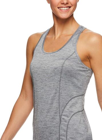Reebok Womens Racerback Tank Top, Grey, X-Large in Saudi Arabia