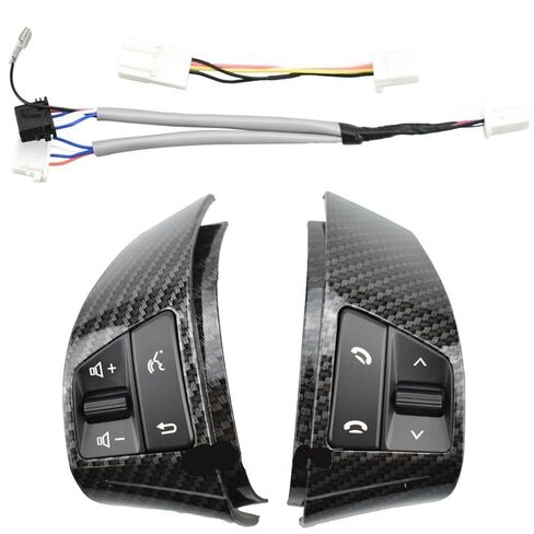مفتاح التحكم في السرعة المثبت على عجلة القيادة بوتو/مناسب لسيارة Hyundai Elantra HD 2008 2009 2010 2011 زر التحكم عن بعد لعجلة القيادة متعدد الوظائف 96700-2H500 96700-2H510 (ألياف الكربون) in Kuwait