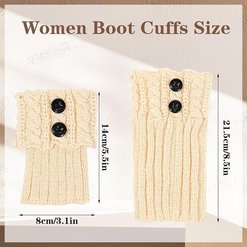 4 أزواج من أساور التمهيد الشتوية الدافئة للنساء، جوارب طويلة محبوكة من الكروشيه للفتيات قصيرة لتدفئة الساق، جوارب علوية للساق، أصفاد لتدفئة التمهيد in Kuwait