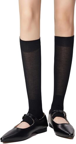 Knitted Leg Warmers, Stirrup Dance Socks, Knee High Ballet Yoga Sleeves for Women in Saudi Arabia