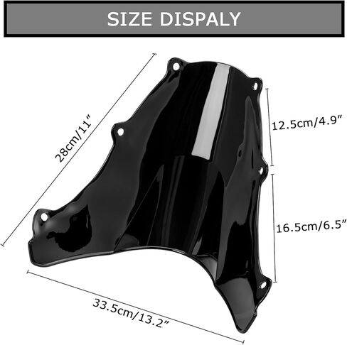 Windshield Windscreen for Suzuki SV650 SV650S SV1000 SV1000S 2003-2012 (Black) in Saudi Arabia