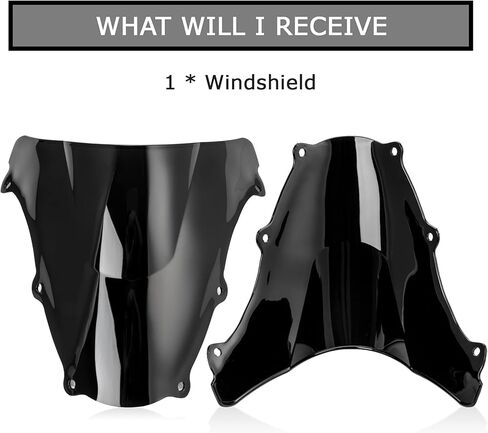 Windshield Windscreen for Suzuki SV650 SV650S SV1000 SV1000S 2003-2012 (Black) in Saudi Arabia