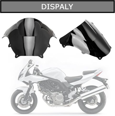 Windshield Windscreen for Suzuki SV650 SV650S SV1000 SV1000S 2003-2012 (Black) in Saudi Arabia
