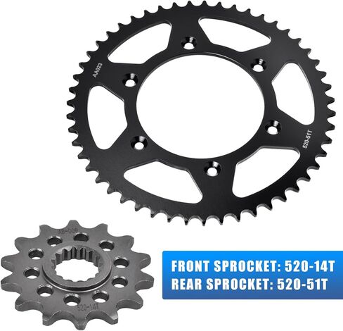 Chain and Sprocket Kit Front 14T Rear 51T 520 Chain 118Links Carburizing Steel Fit for KT/M 250 SX-F Racing 2015-2025 350 SX-F 2020-2024 for Husqvarna 250 FC 2017-2023 in Saudi Arabia