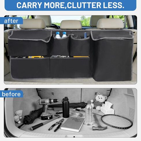 Hanging Car Trunk Organizer,A Car Organizers And Storage For Backseat, Sturdy Trunk Organizer Car Accessories With 5 Pockets Sutable For SUV/MPV/Truck, Large Capacity Back Seat Organizer in Saudi Arabia