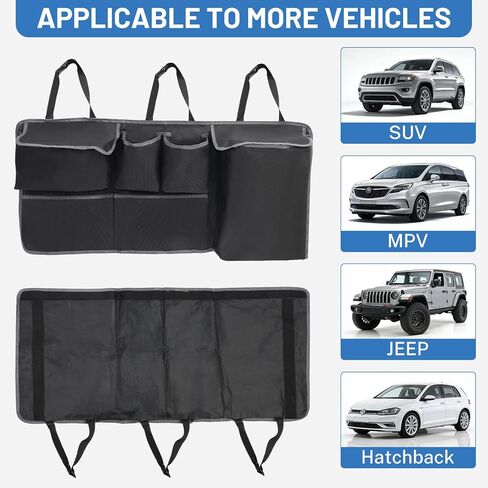 Hanging Car Trunk Organizer,A Car Organizers And Storage For Backseat, Sturdy Trunk Organizer Car Accessories With 5 Pockets Sutable For SUV/MPV/Truck, Large Capacity Back Seat Organizer in Saudi Arabia