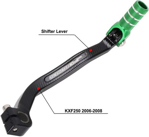 معدات الدرجات النارية رافعة تحول شيفتر عتلات قابلة للطي تغيير دواسة القدم متوافقة مع KX250F KX 250F 2006-2008 06-08 2007 07 الدراجة الترابية الخضراء in Saudi Arabia