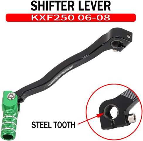 معدات الدرجات النارية رافعة تحول شيفتر عتلات قابلة للطي تغيير دواسة القدم متوافقة مع KX250F KX 250F 2006-2008 06-08 2007 07 الدراجة الترابية الخضراء in Saudi Arabia