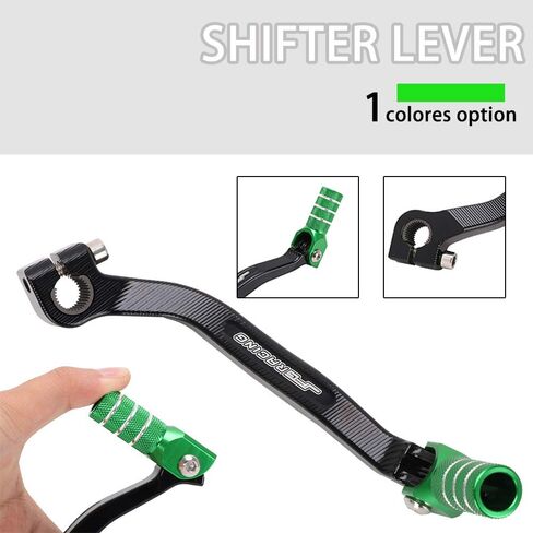 معدات الدرجات النارية رافعة تحول شيفتر عتلات قابلة للطي تغيير دواسة القدم متوافقة مع KX250F KX 250F 2006-2008 06-08 2007 07 الدراجة الترابية الخضراء in Saudi Arabia