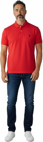 U.S. Polo Assn. Men's Solid Cotton Pique Polo with Small Pony Sunrise Heather 2XL One Size in Saudi Arabia
