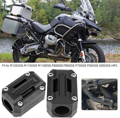 2 Pair Bumper Block, Motorcycle Engine Guard Bumper Block Protection Decor 22/25/28mm Replacement for R1200GS R1150GS R1100GS F800GS F650GS F700GS F650GS G650GS HP2 in Saudi Arabia