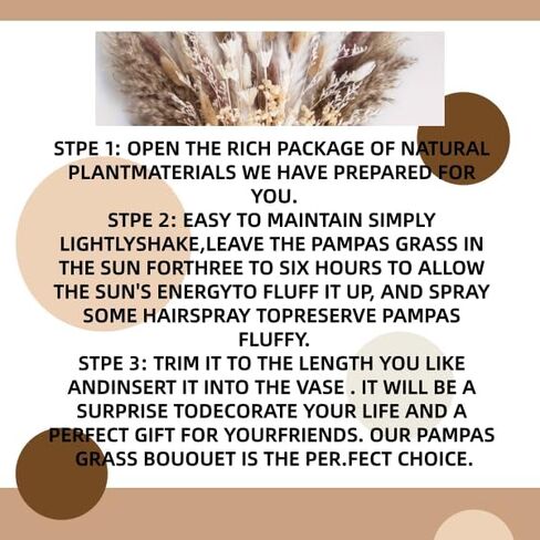 Fluffy Pampas Grass Bouquet 95Pcs Nature Boho Dried Flowers with Bunny Tails Dry Flowers for Table Bookshelf Wedding Home Room Decor in Saudi Arabia