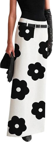 Women's Long Maxi Skirt, Elegant High Waist H Line Long Straight Split Maxi Skirts for Women, Casual Floor Pencil Skirt in Saudi Arabia