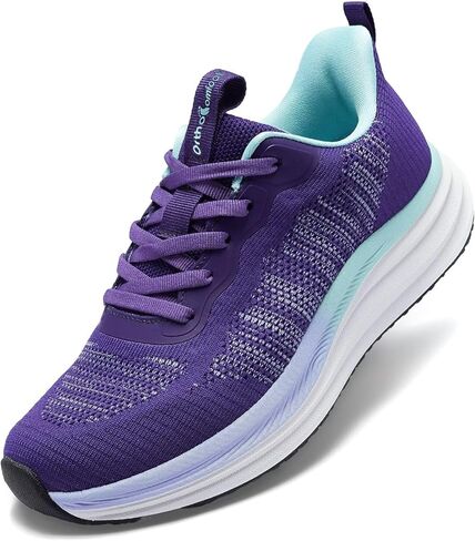 Women's Orthopedic Road Running Shoes: Comfortable Arch Support Plantar Fasciitis Orthotic Sports Sneakers, Supportive Casual Outdoor Work Tennis Walking Shoes for Foot Heel and Pain Relief in Saudi Arabia