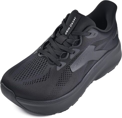 JACKSHIBO Women's Wide Toe Road Running Shoes Slip in Hands Free Arch Support Memory Foam Zero Drop Sole Athletic Support Lightweight Breathable Walking Tennis Shoes Platform Chunky Sneaker in Saudi Arabia