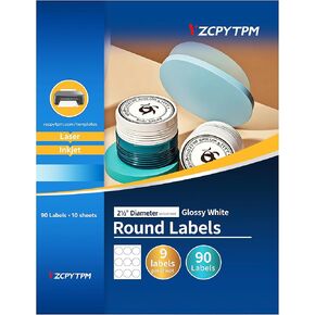 ملصقات مستديرة شفافة قابلة للطباعة، ملصقات مخصصة شفافة لامعة مقاس 2 بوصة للطابعة، إجمالي 120 ملصق قابل للطباعة للعلامات التجارية والتعبئة والتغليف والحرف اليدوية والجرار واستخدام الأعمال الصغيرة (غير مقاومة للماء) in Kuwait