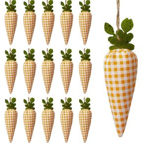 16 قطعة من زخارف معلقة على شكل جزر عيد الفصح - نمط طباعة منقوش لعيد الفصح على شكل جزرة صناعية صغيرة معلقة على شكل جزرة لحفلات عيد الفصح وديكور المنزل بنفسك in Kuwait