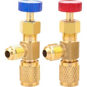 Quick Connect Charging Valve For Hvac, Brass Adapter, 5/16 To 1/4, R410A R22 R32 Compatible, Home Ac Tools in Kuwait
