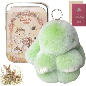 Handmade Soft Bunny Charms, 2026 New Bunny Keychain with Tin, Easter Basket Stuffer, Cute Easter Gift Key Chain in Saudi Arabia