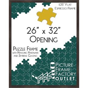 إطار أحجية PFFO مقاس 26 × 32، إطار صورة بني داكن لديكور الحائط الكبير in Kuwait