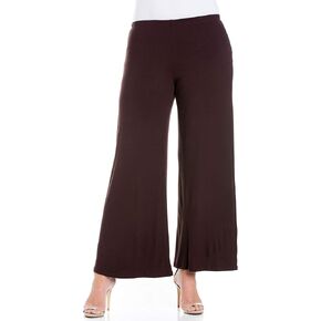 24seven ملابس مريحة للنساء - خصر مطاطي مريح بلون سادة واسع الساق - مقاس صغير - 3X in Kuwait