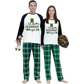 St. Patrick's Day Holiday Family Matching Pajamas Sets For Adults in Saudi Arabia