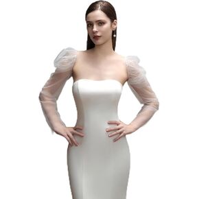 Bridal Gloves Long with Pearl,Tulle Wedding Gloves,Sheer Women Sleevs,for Wedding Bridal Dance Opera Tea Party in Saudi Arabia