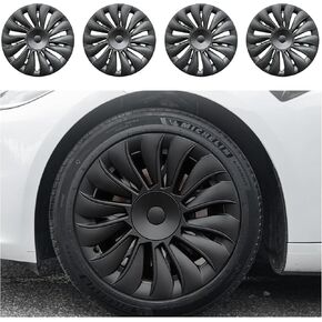Wheel Covers for Tesla Model 3 Highland Accessories 18 Inch 4 Pcs Rim Protector Wheel Cover Replacement Model 3 Highland (2023-2025) Matte Black Hubcaps ABS Rim Accessories (Sport Style, 18 inch) in Kuwait