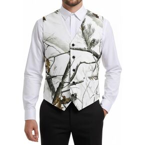 White Trees Camouflage Color 5 Buttons Mens Vest in Saudi Arabia