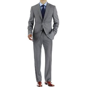 Salvatore Exte Men's 2 Button Two Piece Suit Single Vent Blazer Flat Front Pant in Saudi Arabia