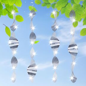 12PCS Stainless Steel Bird Deterrents for Outside, 3D Reflective Wind Spinners Outdoor Bird Scarer, Keep Woodpeckers, Pigeons, Crows Away from House, Garden, Patio, Pool & Windows in Saudi Arabia
