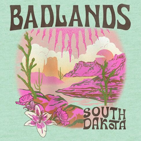 تي شيرت Lost Gods Badlands South Dakota للفتيات in Saudi Arabia