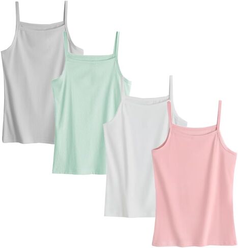 Toddler Girl's Cotton Camisole Undershirts 3-4 Pack Cute Printed Tank Top Camis for 2T-7T in Saudi Arabia