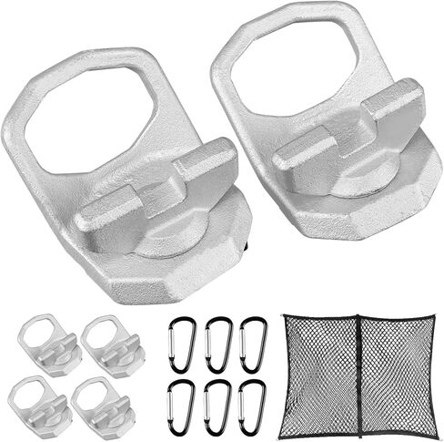COOL STAR 2889620 2890894 Lock and Ride Max D-Rings 6pcs with Bed Cargo Net Kit UTV Tie Down Anchor Compatible with Polaris Ranger 2024-2026 Compatible with Polaris Xpedition 2024-2026 in Saudi Arabia