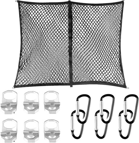 COOL STAR 2889620 2890894 Lock and Ride Max D-Rings 6pcs with Bed Cargo Net Kit UTV Tie Down Anchor Compatible with Polaris Ranger 2024-2026 Compatible with Polaris Xpedition 2024-2026 in Saudi Arabia
