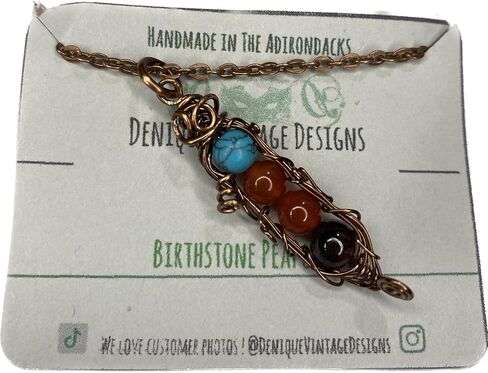Birthstone Peas in a Pod-Customizable Gemstone PeaPod Charm (1,2,3,4,5 or 6) Necklace Wire Wrapped in your choice of wire-Mothers necklace -grandmothers pendant in Saudi Arabia