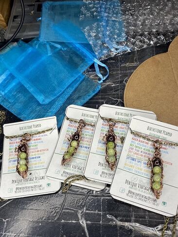 Birthstone Peas in a Pod-Customizable Gemstone PeaPod Charm (1,2,3,4,5 or 6) Necklace Wire Wrapped in your choice of wire-Mothers necklace -grandmothers pendant in Saudi Arabia