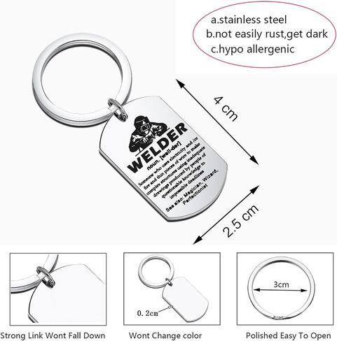 TGBJE Welder Definition Keychain Welding Artisan Gift Metalworking Welding Jewelry For Iron Worker in Saudi Arabia