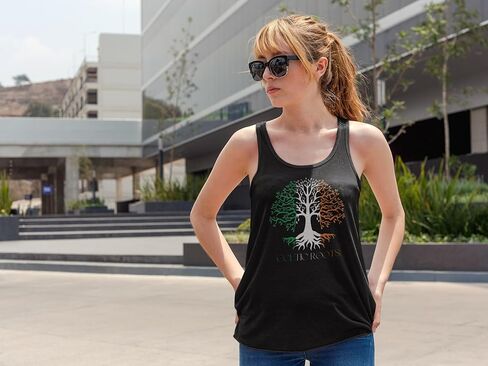 قميص بدون أكمام ناعم من Animalworld St Patricks Day Celtic Roots بعلم أيرلندي شجرة الحياة للصغار in Kuwait