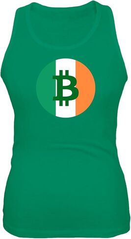 Animal World St Patricks Day Irish Bitcoin Juniors Womens Tank Top in Kuwait