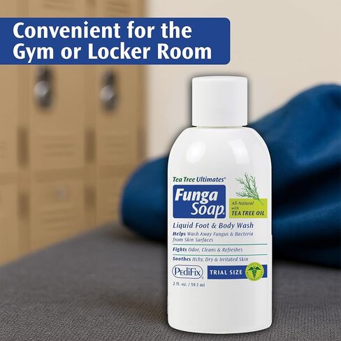 Pedifix ShoeZap مطهر الأحذية بالأشعة فوق البنفسجية + FungaSoap غسول شجرة الشاي 2 أونصة - مزيل الروائح الكريهة للأحذية الخفيفة بالأشعة فوق البنفسجية مع 2 منظف شجرة الشاي لرائحة القدم، والعناية بالفطريات، وتجديد قدم الرياضيين والأحذية in Saudi Arabia