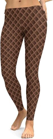 Chocolate Ice Cream Cone Texture Yoga Pants Womens Leggings Yoga Leggings for Women in Saudi Arabia