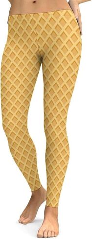 Chocolate Ice Cream Cone Texture Yoga Pants Womens Leggings Yoga Leggings for Women in Saudi Arabia