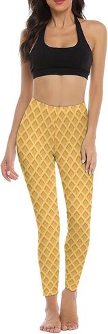 Chocolate Ice Cream Cone Texture Yoga Pants Womens Leggings Yoga Leggings for Women in Saudi Arabia