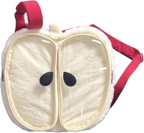 Ita Bag AppleShaped Backpack with Transparent Pocket Cute Bag Customizable with Apple Seed Patches in Saudi Arabia