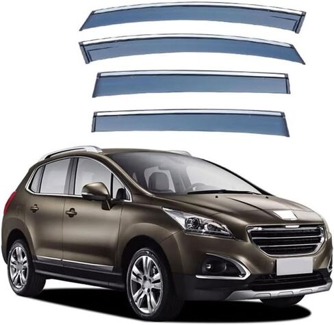4pcs Car Front Rear Wind Deflectors for Peugeot 3008 Mk1-t8 2008-2015 Side Door Windows Wind Rain Deflectors Smoke Guard Shade Wind Shield Accessories in Saudi Arabia