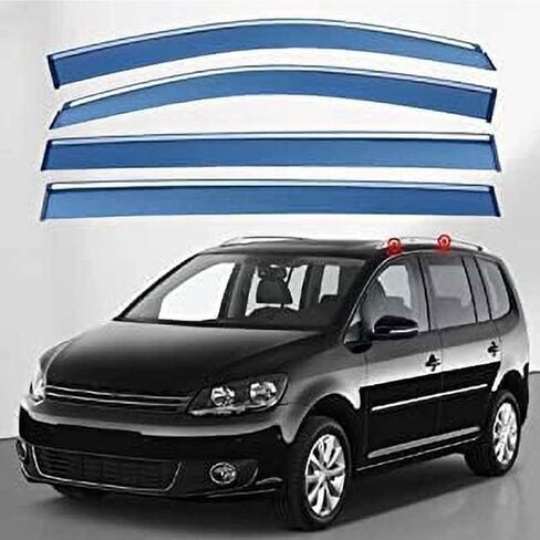 4pcs Car Front Rear Wind Deflectors for V-W TOU-Ran 1T 2004-2015 Side Door Windows Wind Rain Deflectors Smoke Guard Shade Wind Shield Accessories in Saudi Arabia