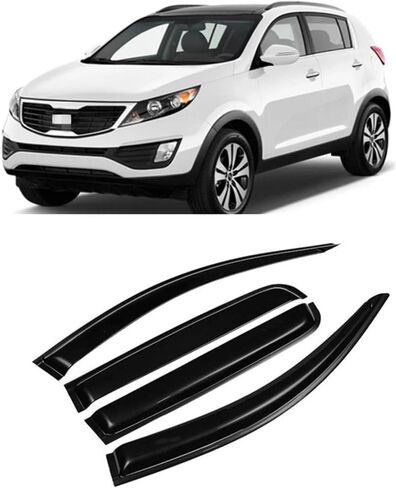 4pcs Car Front Rear Wind Deflectors for Kia Sportage 2011-2016 Side Door Windows Wind Rain Deflectors Smoke Guard Shade Wind Shield Accessories in Saudi Arabia
