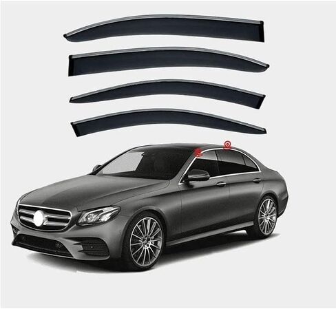 4 قطع من عاكسات الرياح الأمامية والخلفية للسيارة Be-nz E-Class W213 2017+ نوافذ جانبية للأبواب والرياح والمطر وحارس الدخان ودرع الرياح ملحقات in Kuwait