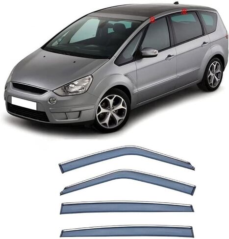 4pcs Car Front Rear Wind Deflectors for S-MAX 2009-2014 Side Door Windows Wind Rain Deflectors Smoke Guard Shade Wind Shield Accessories in Saudi Arabia